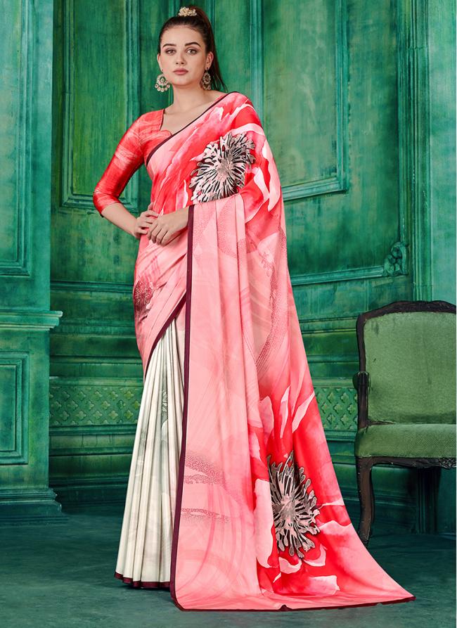 Crepe Multi Colour Casual Wear Printed Saree